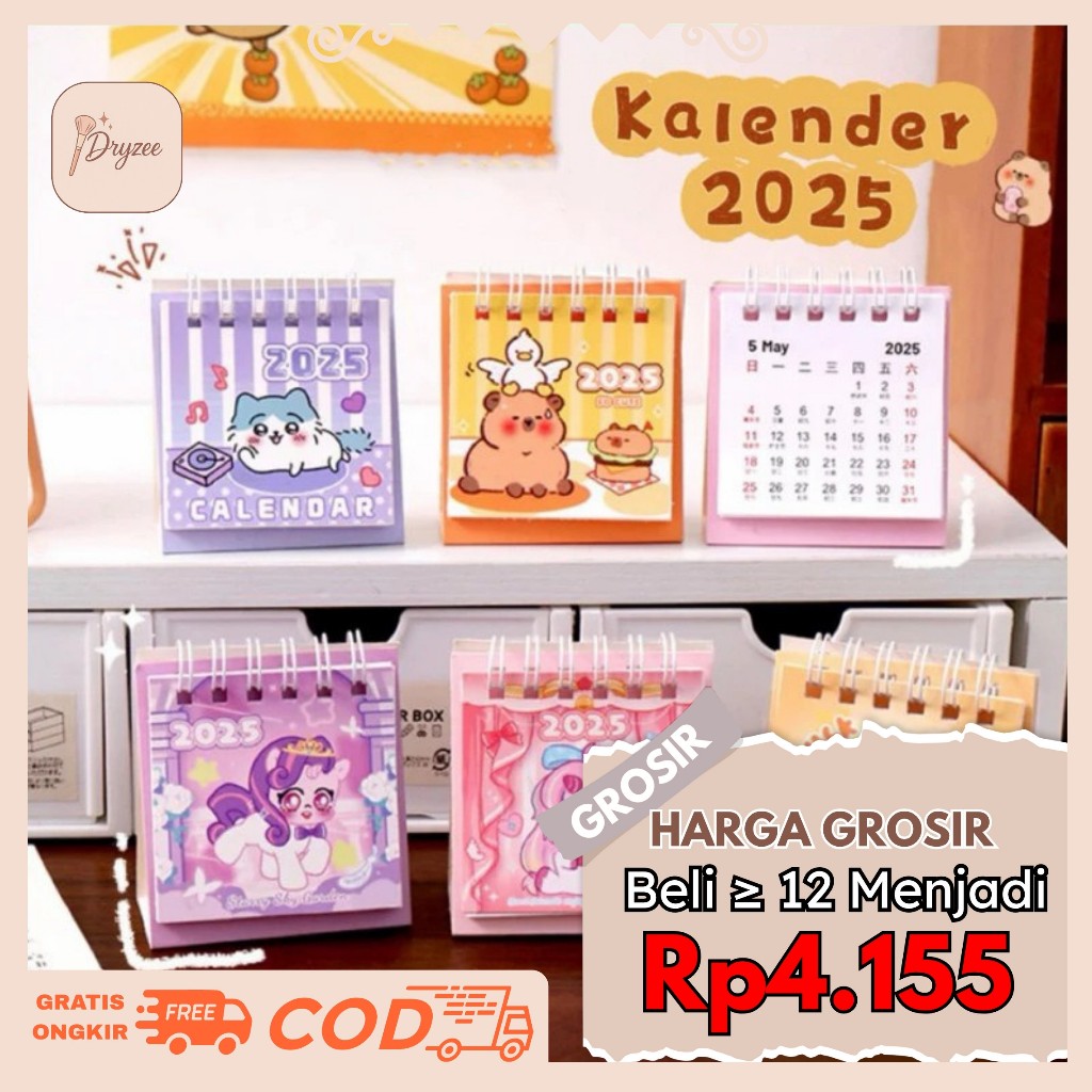 

Kalender 2025 Kalender Mini Aesthetic Cartoon Lucu (,BACA DESKRIPSI)