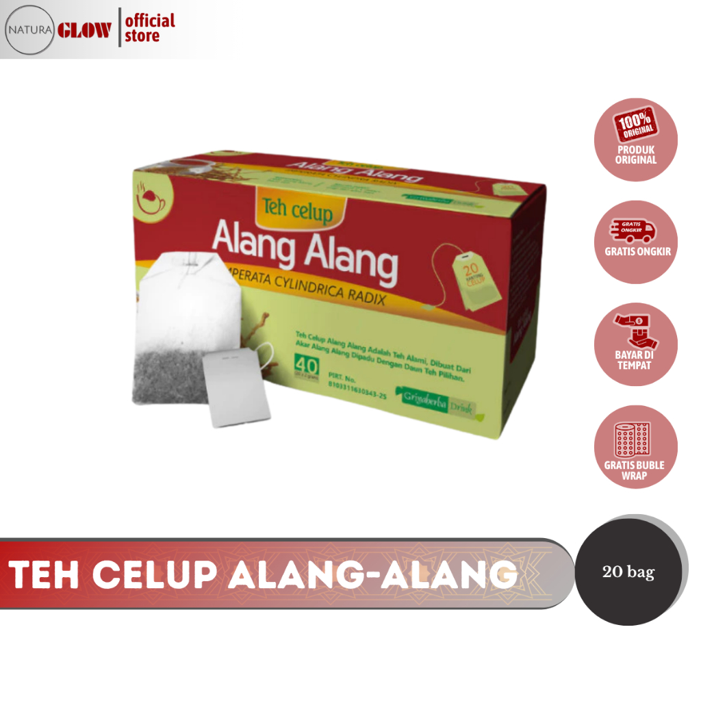 

TEH HERBAL ALANG ALANG – teh celup pereda panas dalam | bantu turunkan demam | atasi mual & pening | 100% herbal alami | Griya Herba