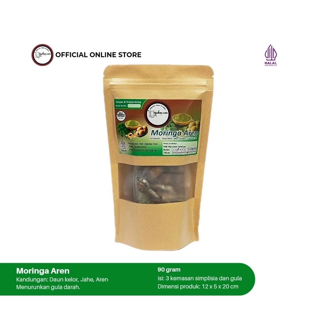

Moringa Aren Pouch Unjukan Solo/ Moringa, Aren, dan Rempah lain