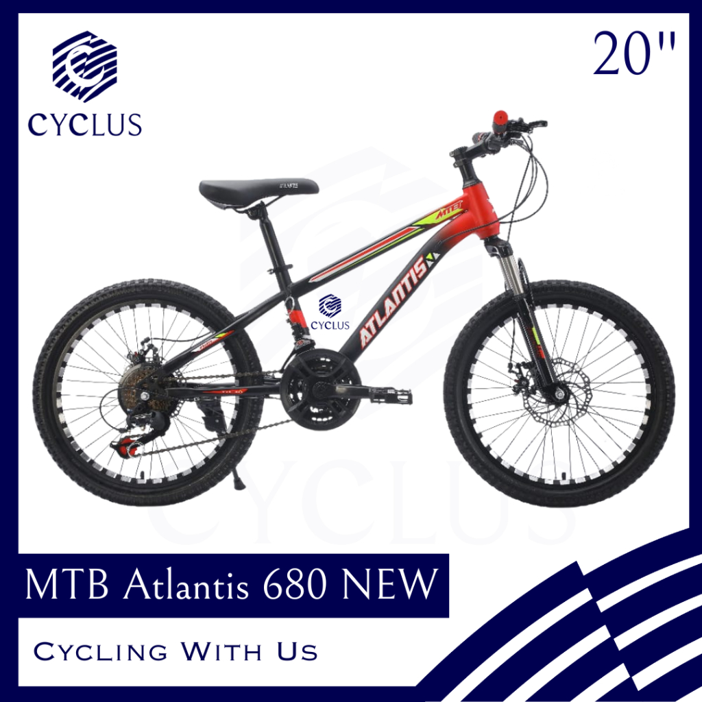 Sepeda Gunung MTB Anak Remaja Dewasa Atlantis 680 Disc Brake Rem Cakram 20 Inch KOKOH