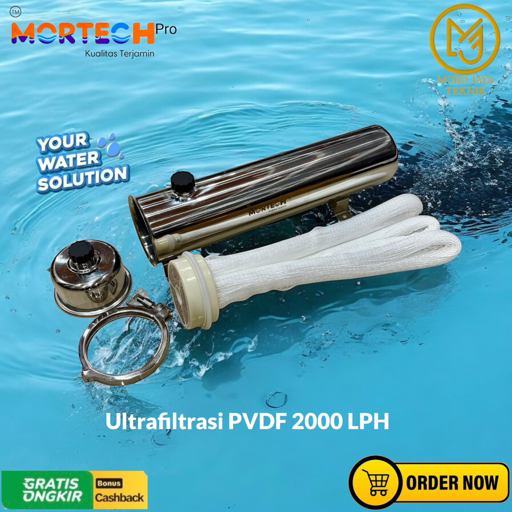 Ultrafiltrasi PVDF 2000 LPH Water Pre Filter ultrafiltrasi pvdf 2000 lph