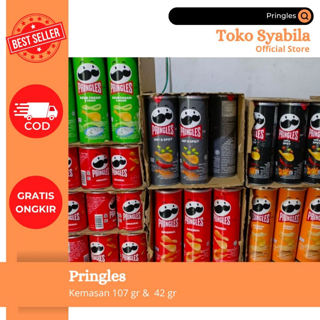 

TERMURAH !!! 107 & 42 Gram Pringles Berbagai Varian Rasa | Rasa Enak Renyah & TERMURAH !!!