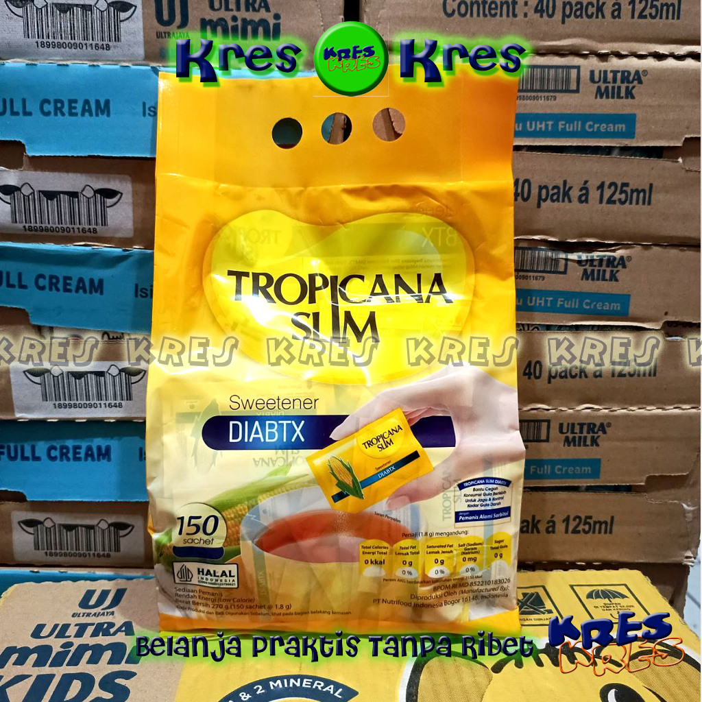 

Tropicana Slim DIABTX Gula Diabetes Sweetener 150 Sachet