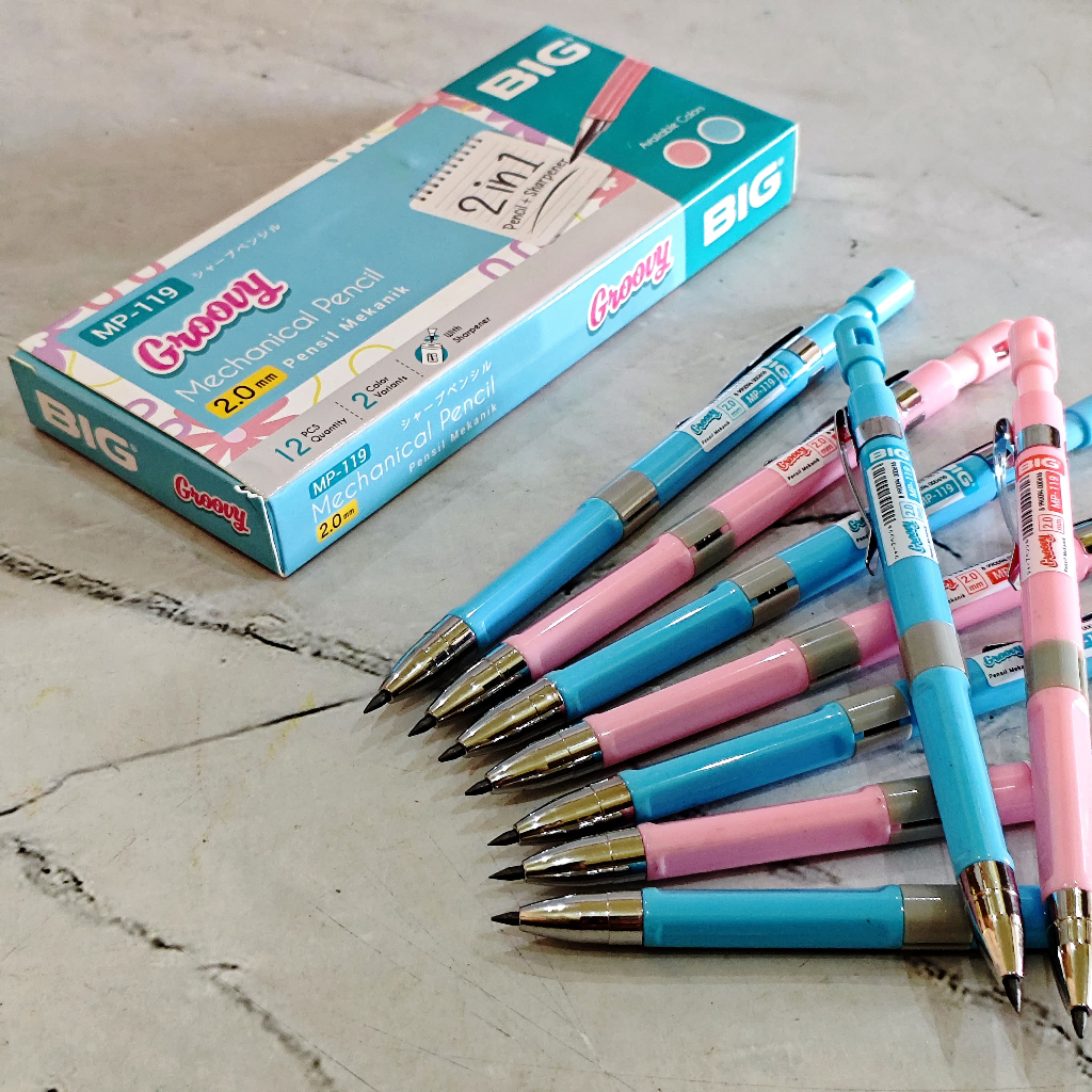 

SELUSIN ( 12 BIJI ) Pensil Mekanik Big 2.0 mm Pensil Isi Ulang Big 2.0mm