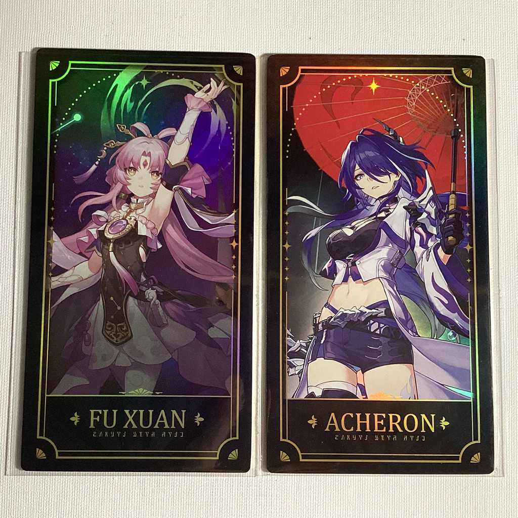 honkai star rail hsr 1st anniversary card fu xuan & acheron