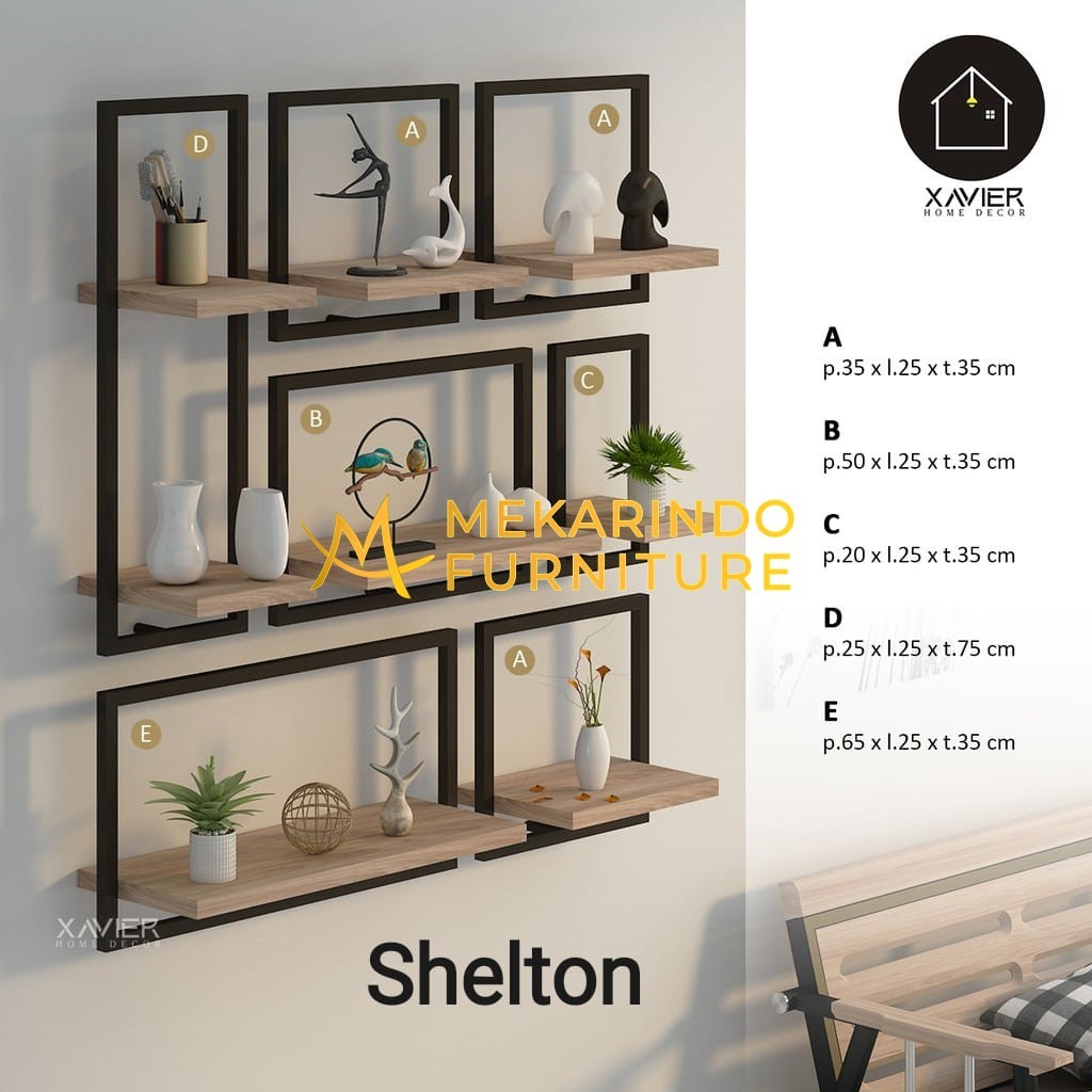 Xavier RAK DINDING SHELTON