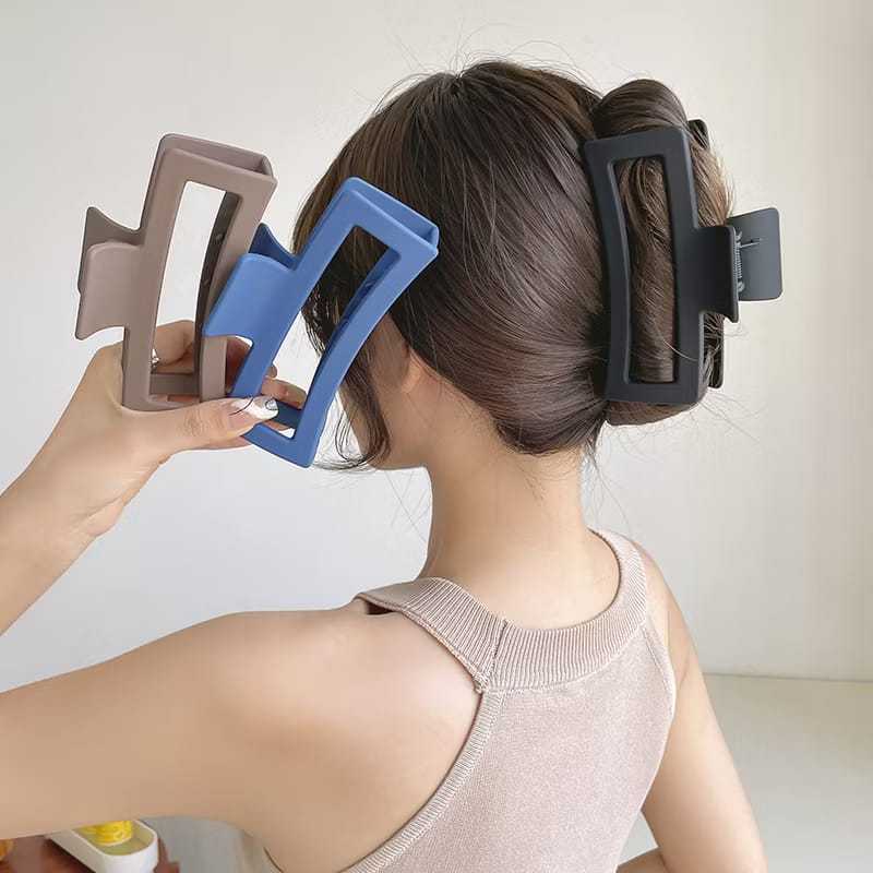 Jepit Rambut Super Jumbo Korea 13 cm Jedai Doff Persegi Panjang Jepitan Korea Original