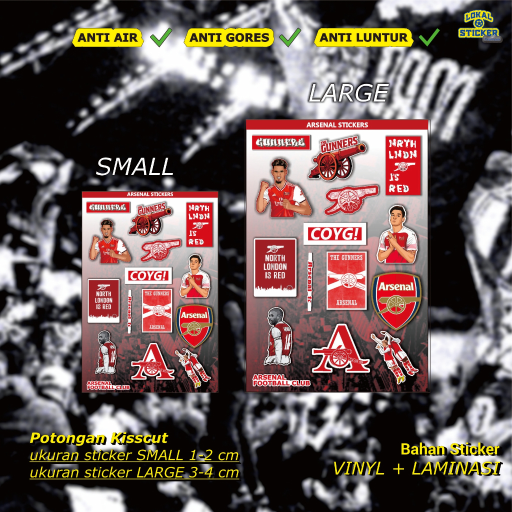 

Stiker Arsenal Vinyl Premium – Sticker HP, Laptop, Helm, Motor, Anti Air, Awet, Keren