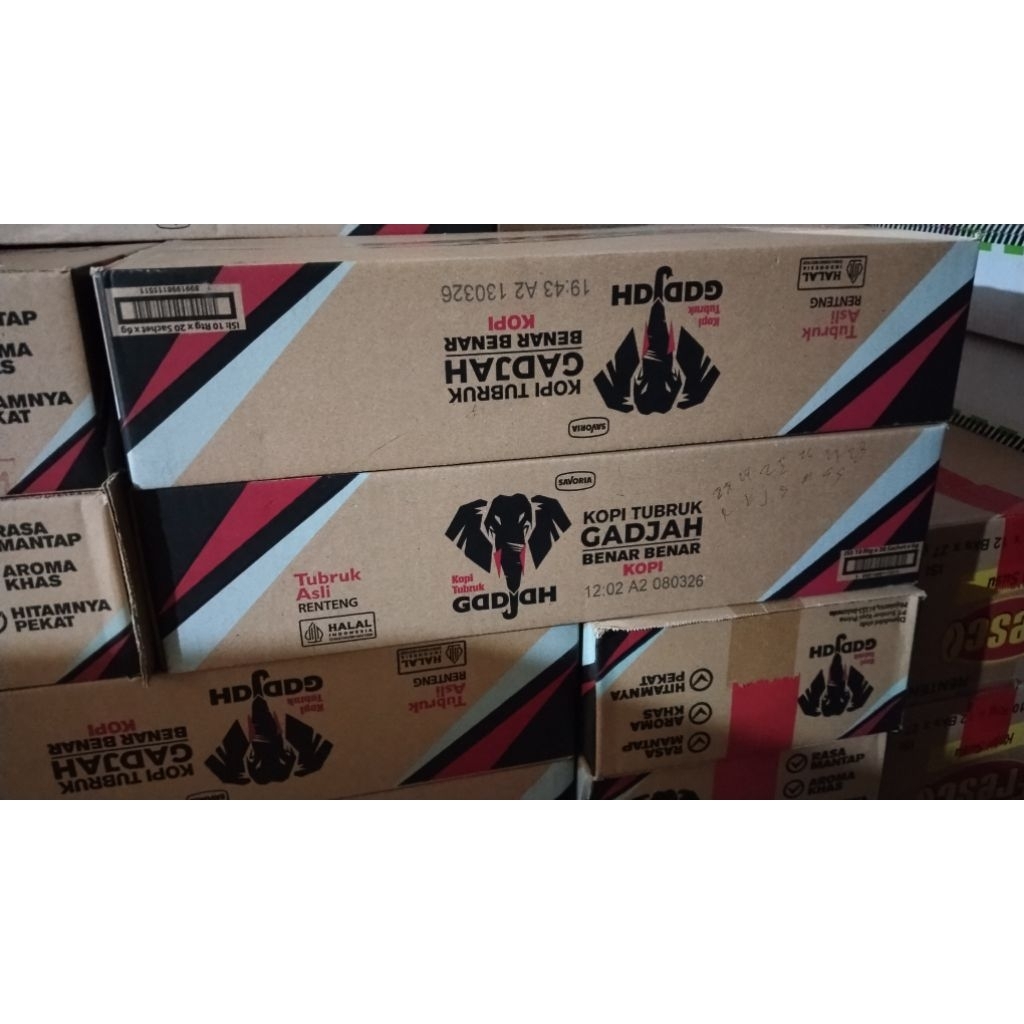 

Kopi gadjah murni 7gr 1dus 20 renteng