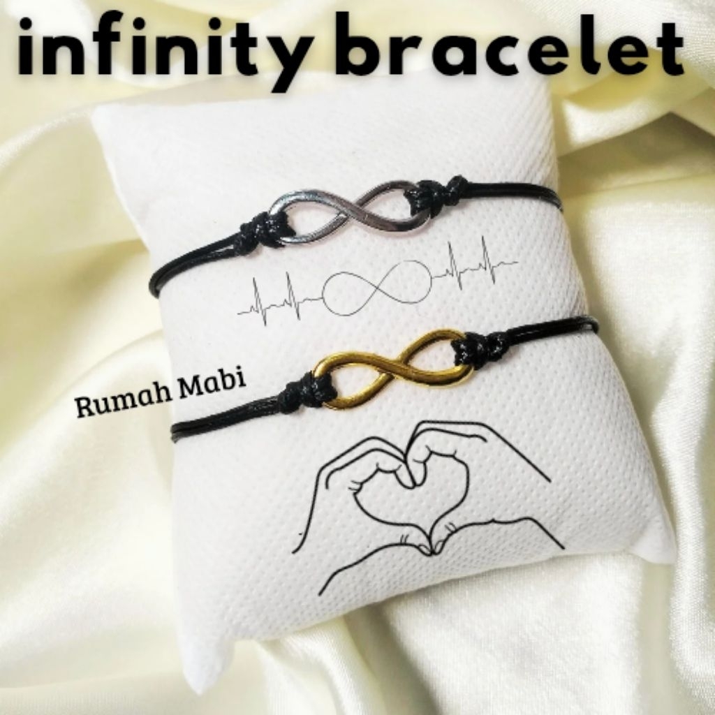 Gelang infinity simbol persahabatan premium