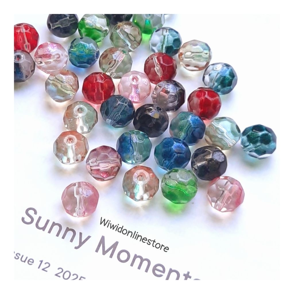 (20 bj) MANIK KACA BOLA DUNIA BENING 10 mm