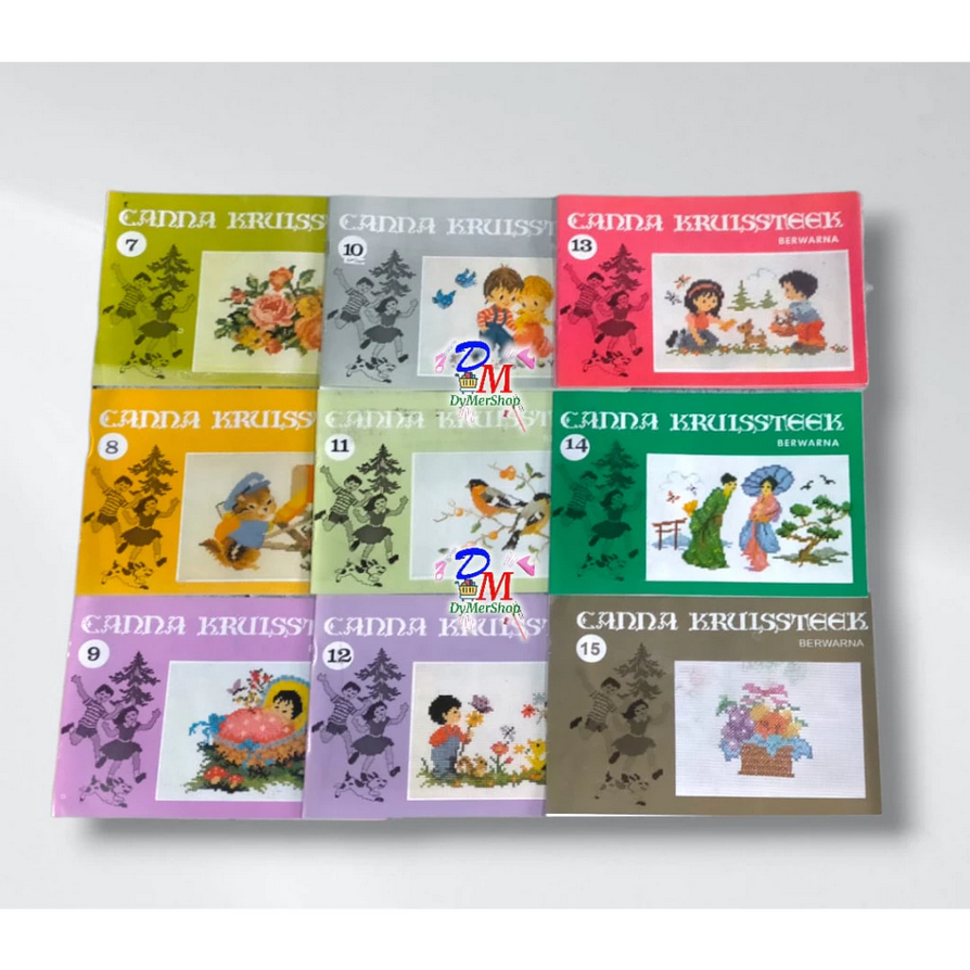 Buku menyulam canna kruissteek - buku belajar menyulam - buku kristik krustek pelajaran sulam buku p