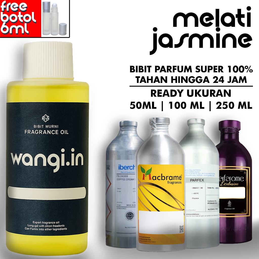 BIBIT JASMINE MELATI MURNI BIANG MINYAK WANGI NON-ALKOHOL WANITA PRIA UNISEX