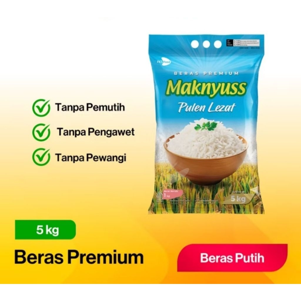 

BERAS PREMIUM MAKNYUSS 5KG MAKNYUSS