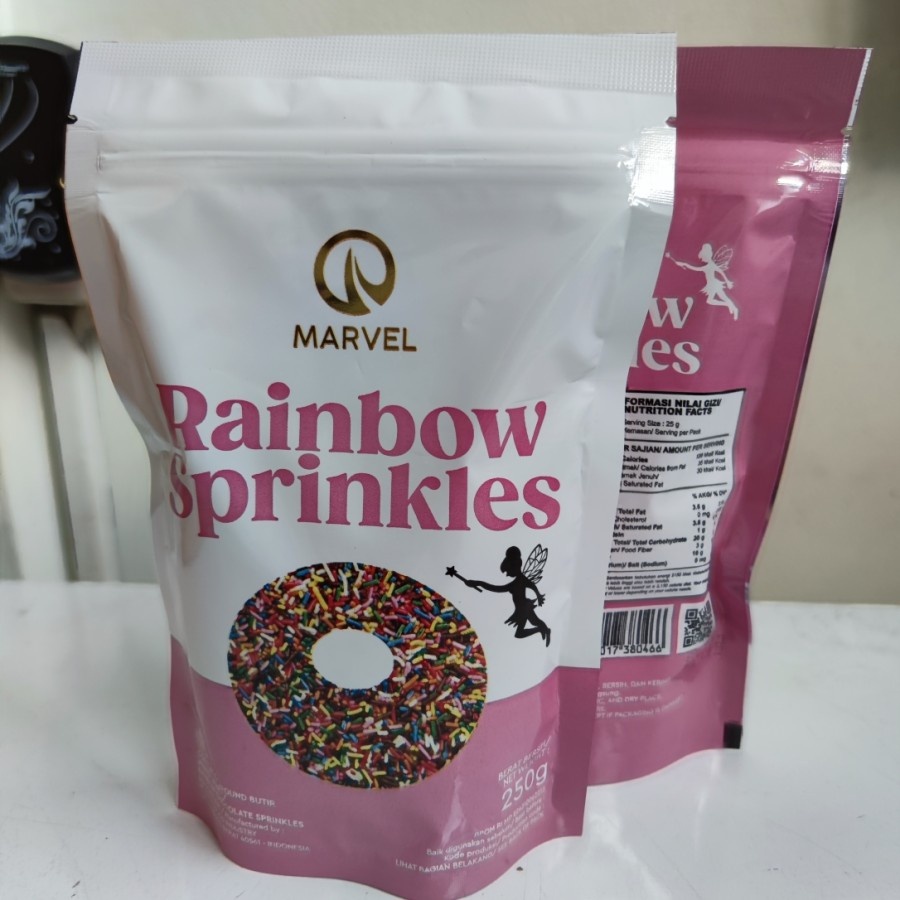 

[oddsolshop] pekanbaru/Marvel Rainbow Sprinkles 250GR / Bahan Dekorasi Kue / Donat