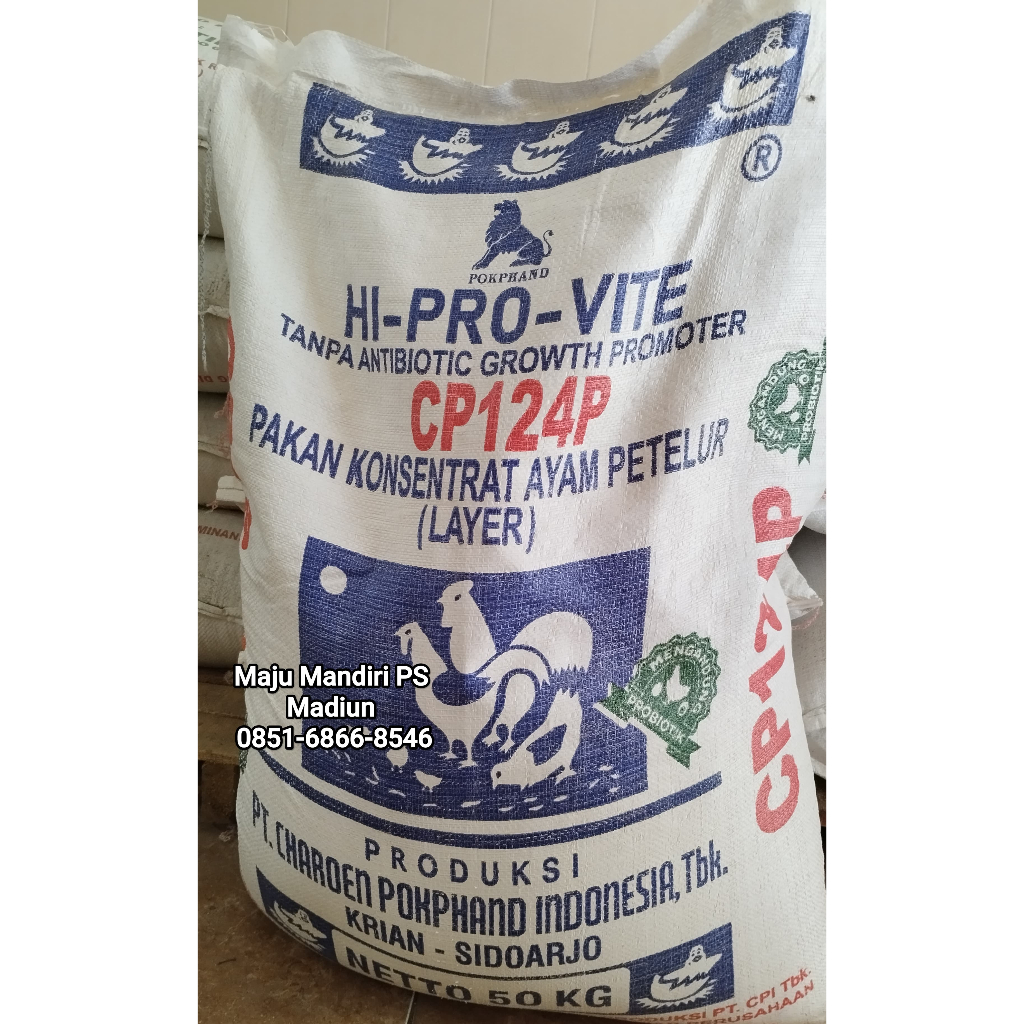 konsentrat ayam petelur CP 124P Pokphand Protein 35% 1kg