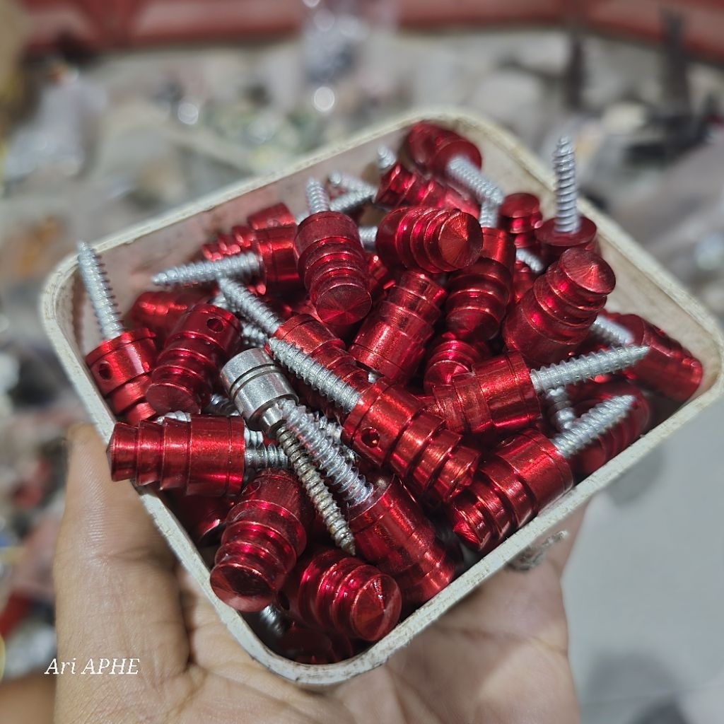 OBRAL baut probolt cnc variasi red body YAMAHA nmax aerox xmax fino mio nouvo dll 5x19