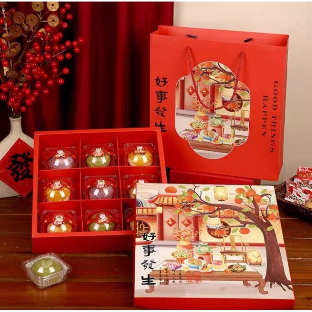 Box mooncake sekat 9 | Kotak mooncake | Mooncake hampers | Mooncake box | Box kue bulan sekat 9 | Ko