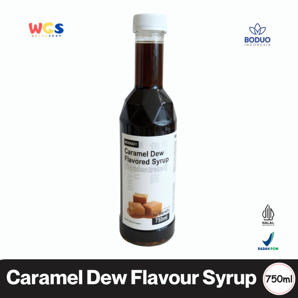 

BODUO Caramel Dew Flavored Syrup 750ml - Sirup Rasa Karamel Kental untuk Minuman & Dessert