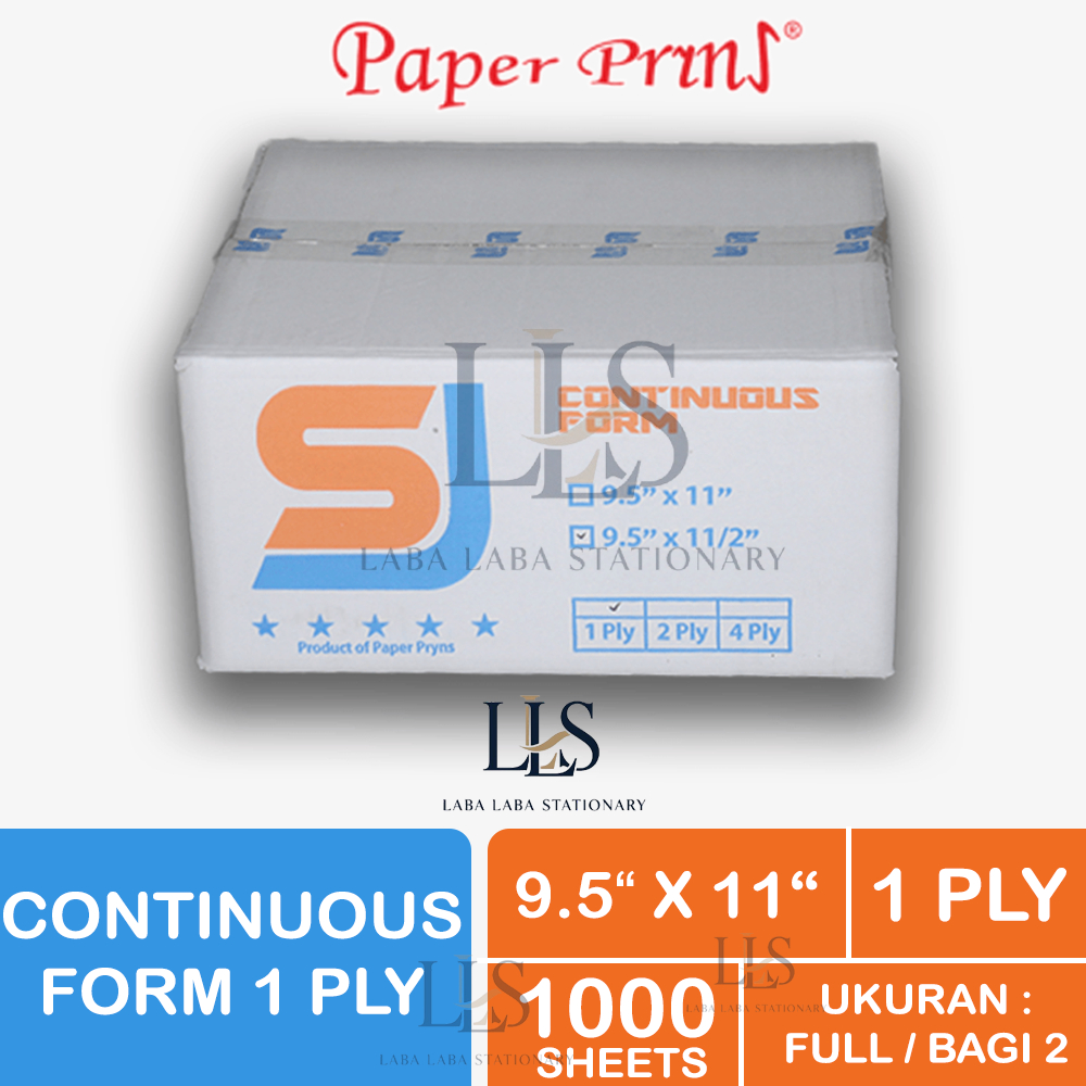 

CONTINUOUS FORM SJ 9.5 X 11 1 PLY BY PAPER PRINT HVS FULL BAGI 2 FAKTUR SURAT JALAN KERTAS CONTINOUS FORM RANGKAP 1