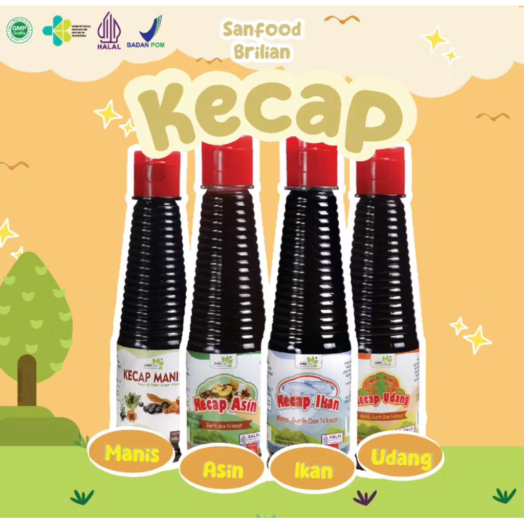 

Sanfood KECAP Bumbu masakan tanpa MSG, bahan alami, tanpa bahan pengawet