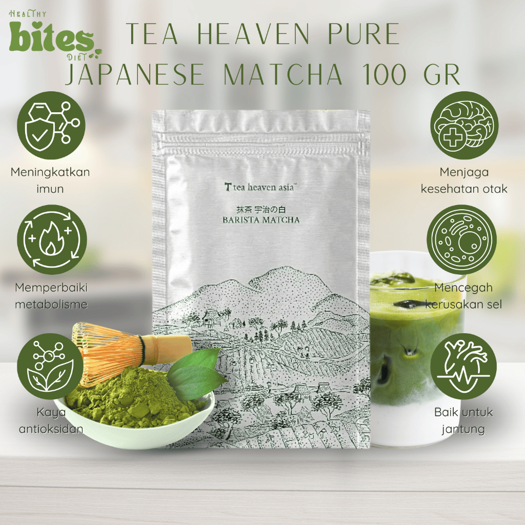 

G&C Pure Matcha Powder 100gr Tea Heaven Pure Japanese Matcha Bubuk Matcha Jepang Matcha Murni Tanpa