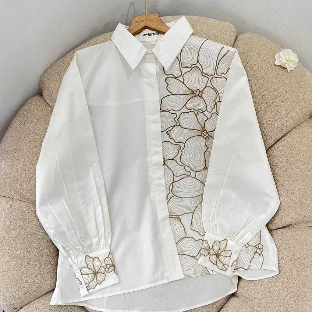 LUISA SHIRT / ATASAN WANITA BORDIL PREMIUM / KEMEJA WANITA AESTHETIC EARTH TOYOBO
