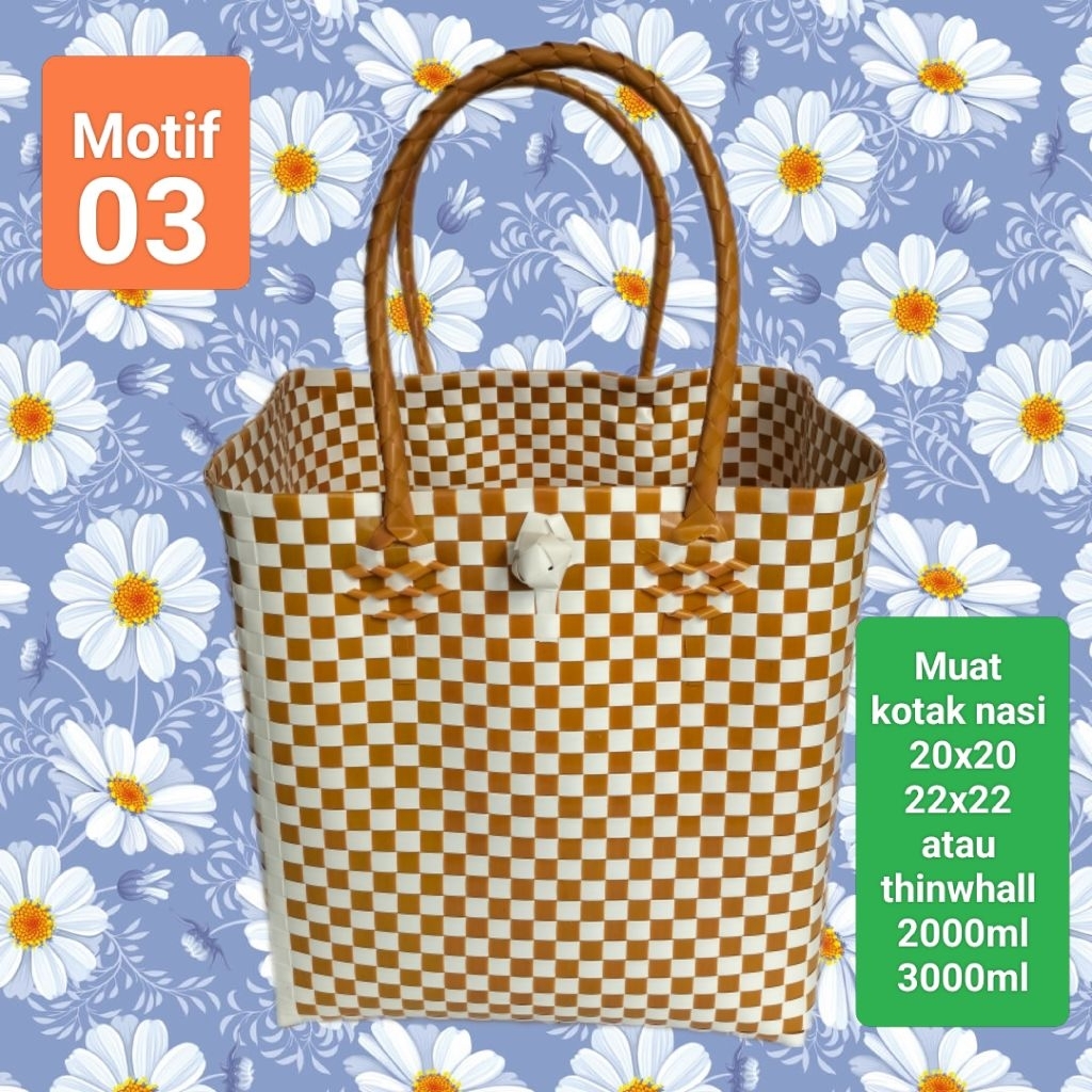 Tas kotak nasi hajatan grosir murah - tas untuk box nasi 22x22 20x20 thinwhall 2000ml 3000ml - tote 