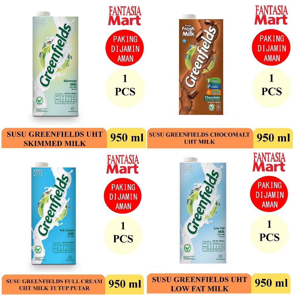 

Aneka Susu Greenfields UHT Fun Corner 1L DENGAN TUTUP PUTAR DAN NON TUTUP PUTAR DENGAN PAKING AMAN