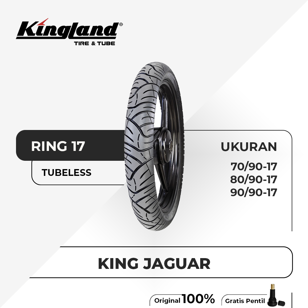 SEPASANG / SATUAN BAN MOTOR BEBEK KINGLAND KING JAGUAR RING 17 TUBLES DEPAN BELAKANG SEPASANG KHARIS