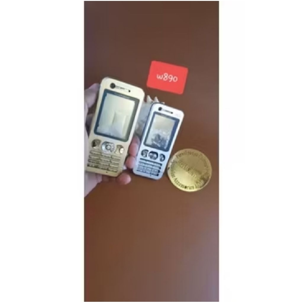 casing sony ericsson w890 w890i fulset tulang keypad tombol oc silver