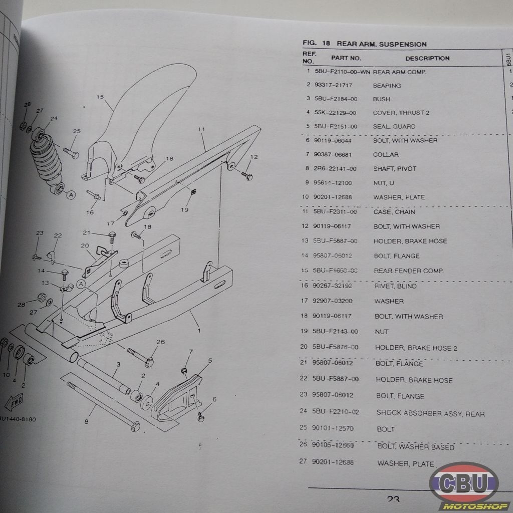 READY Buku Part Katalog Yamaha 125z Y125Z
