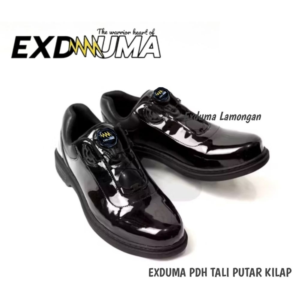 SEPATU PDH EXDUMA KILAP POTENZIO/SEPATU PDH TALI PUTAR/SEPATU DINAS HARIAN KILAP