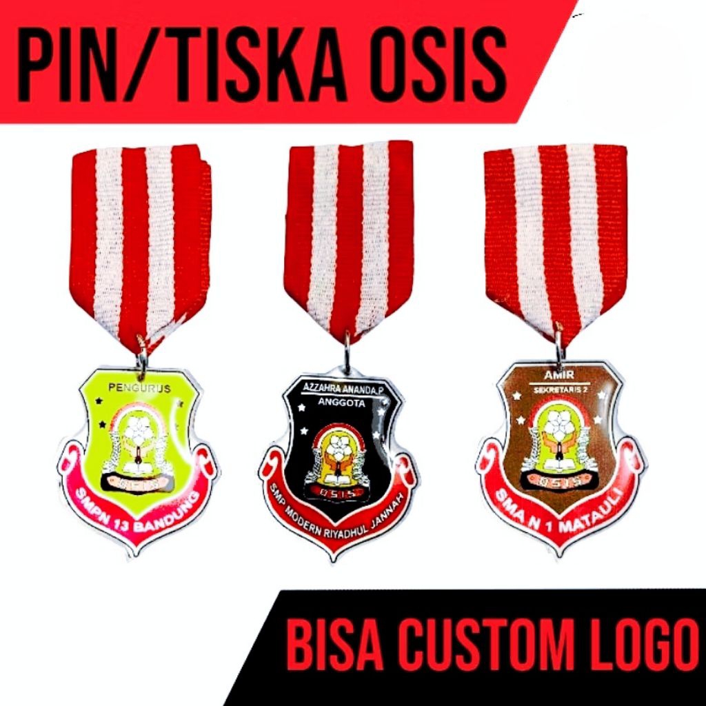 PIN/TISKA OSIS bisa custom logo dan nama sendiri