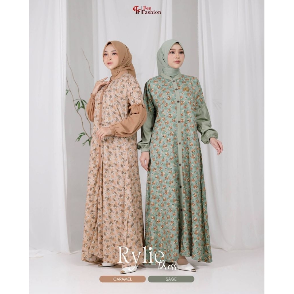 COD RYLIE DRESS FEE FASHION DRESS MOTIF RAYON GAMIS MOTIF RAYON