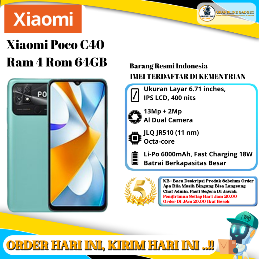 Xiaomi Poco C40 Ram 4 Rom 64GB