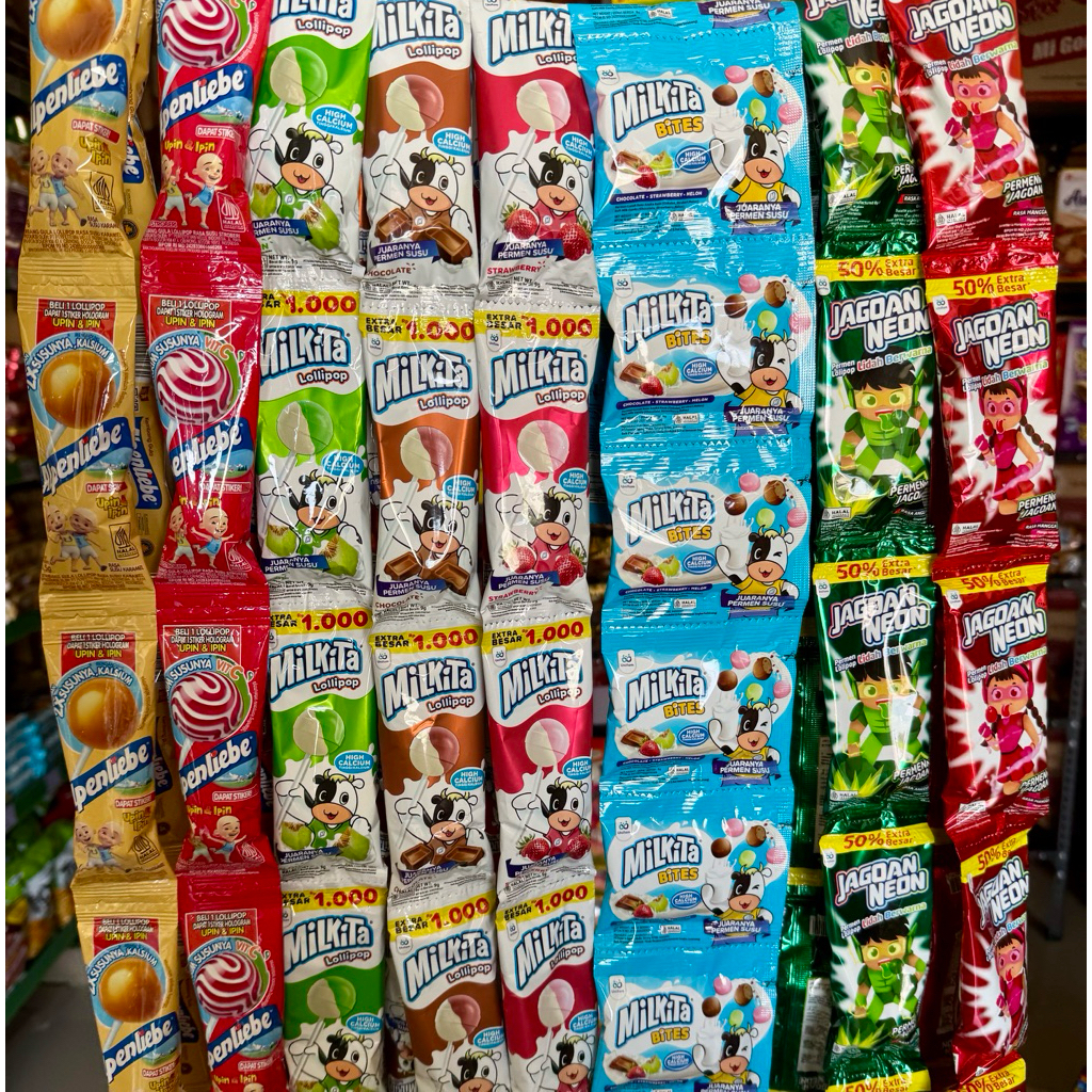 

Milkita Alpenliebe Jagoan neon Permen lollipop Renteng (12pcs x 10,g) ECER Per Renteng
