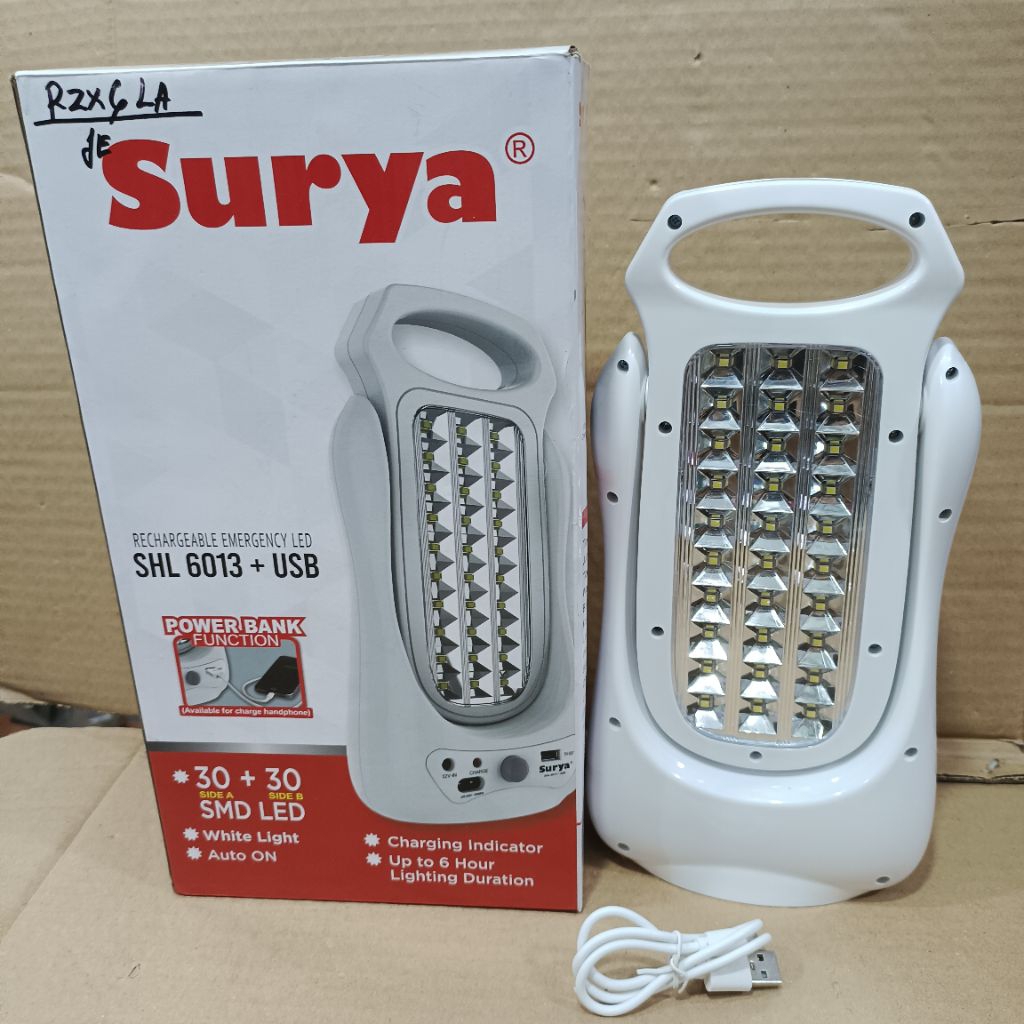 Lampu Emergency senter Surya Rechargeable Emergency Led Surya SHL-6013