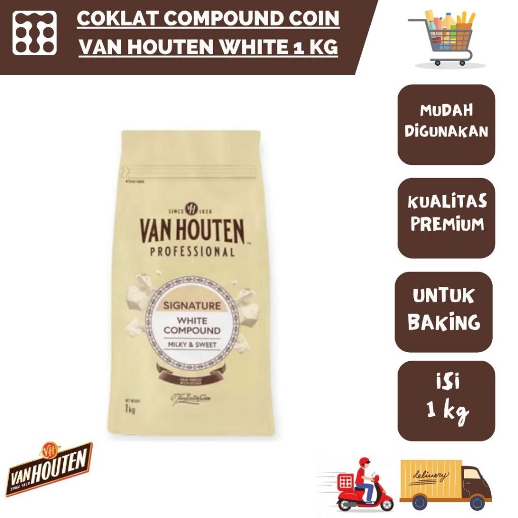 

COKLAT COMPOUND COIN VAN HOUTEN WHITE 1 KG