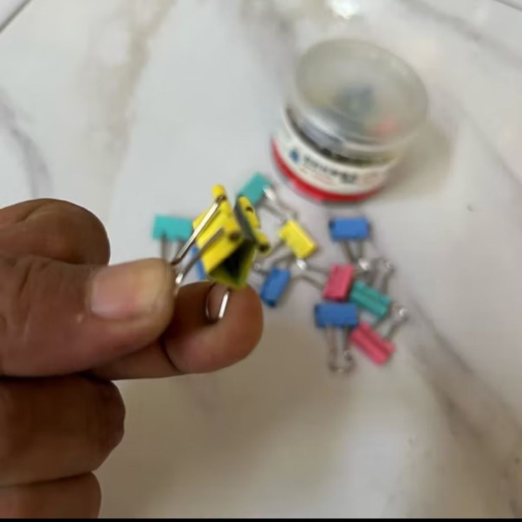 

Binder klips 19mm (1toples isi 40pcs warna warni)