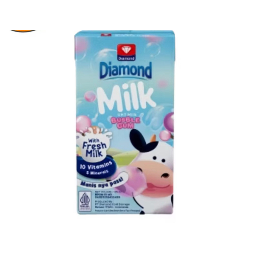 

diamond milk susu UHT rasa bubblegum 125ml bubble gum