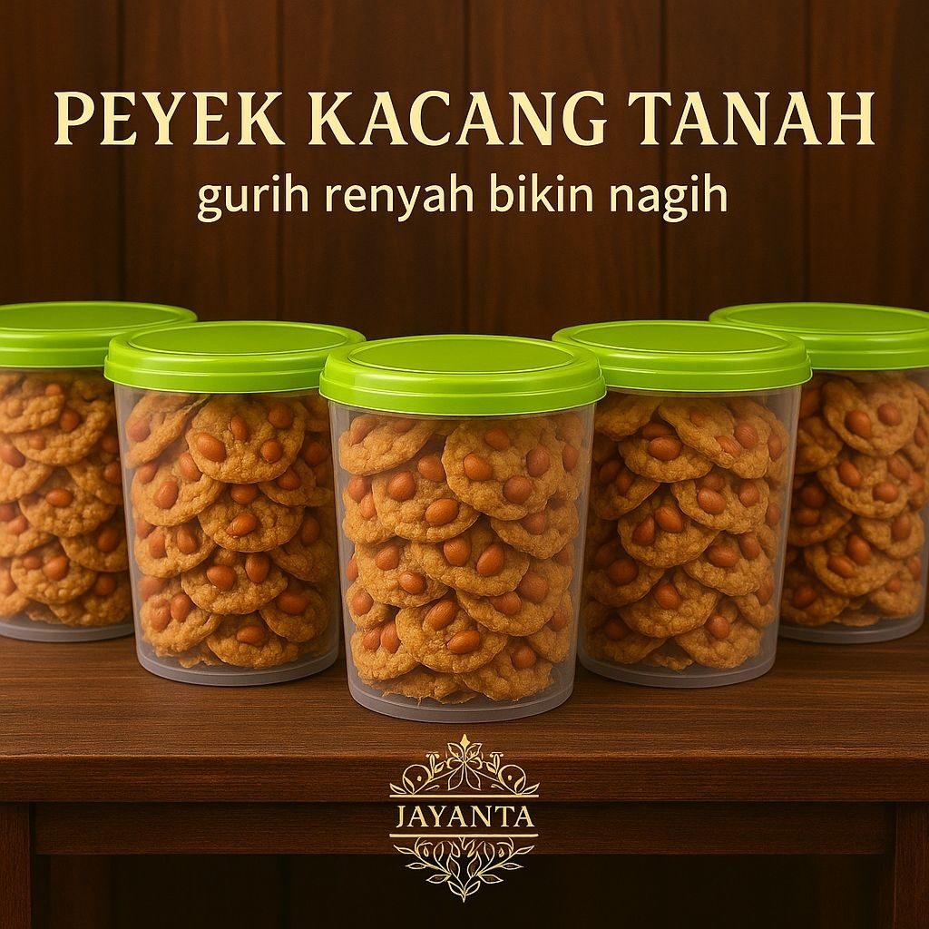 Peyek kacang tanah khas jogja (Toples) / Rempeyek renyah gurih