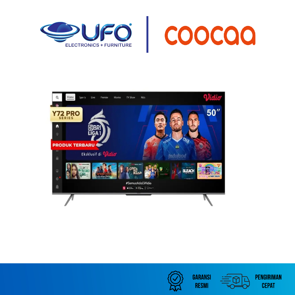 Coocaa 50 Inch LED QLED Android TV 50Y72PRO