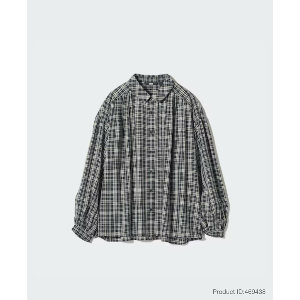 Uniqlo Baju Kemeja Blouse Wanita Flannel Shirt Kotak Kotak