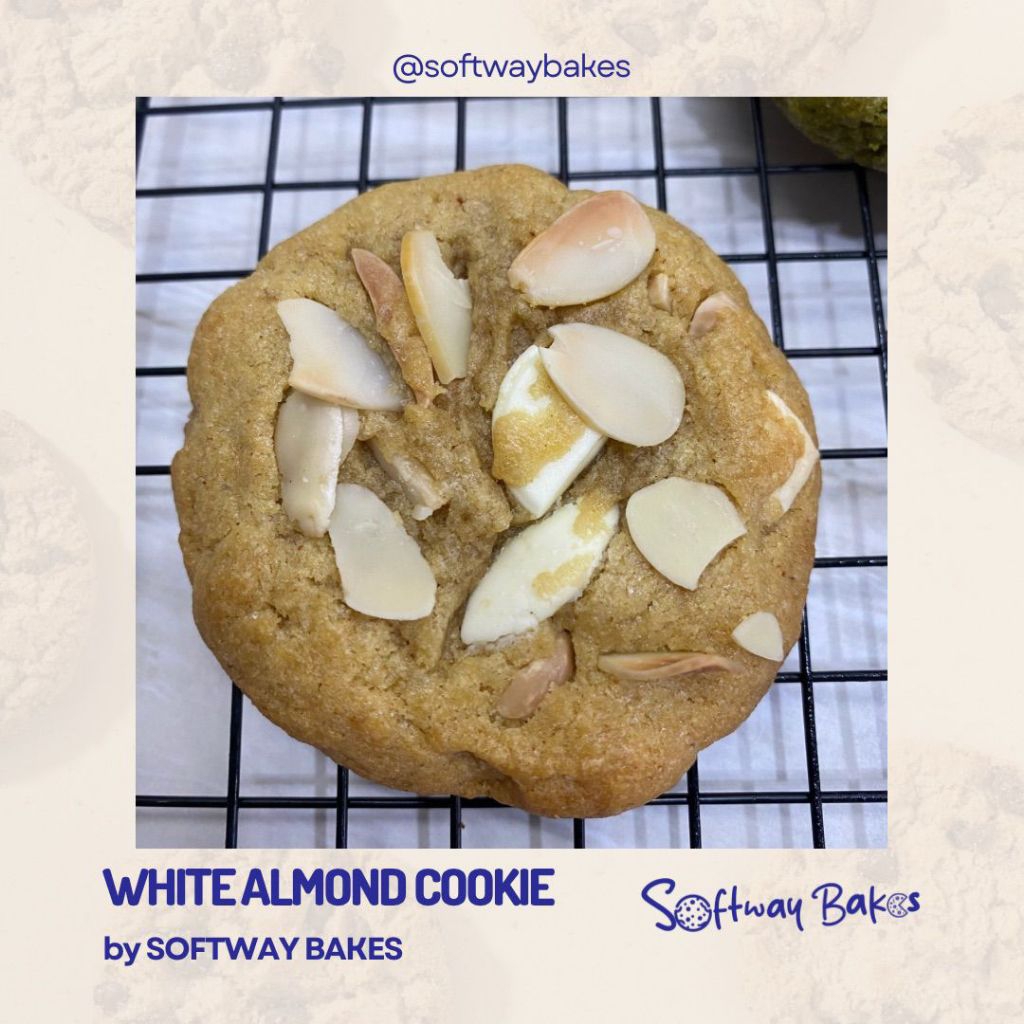 

White Almond Soft Cookies (100% brown butter)