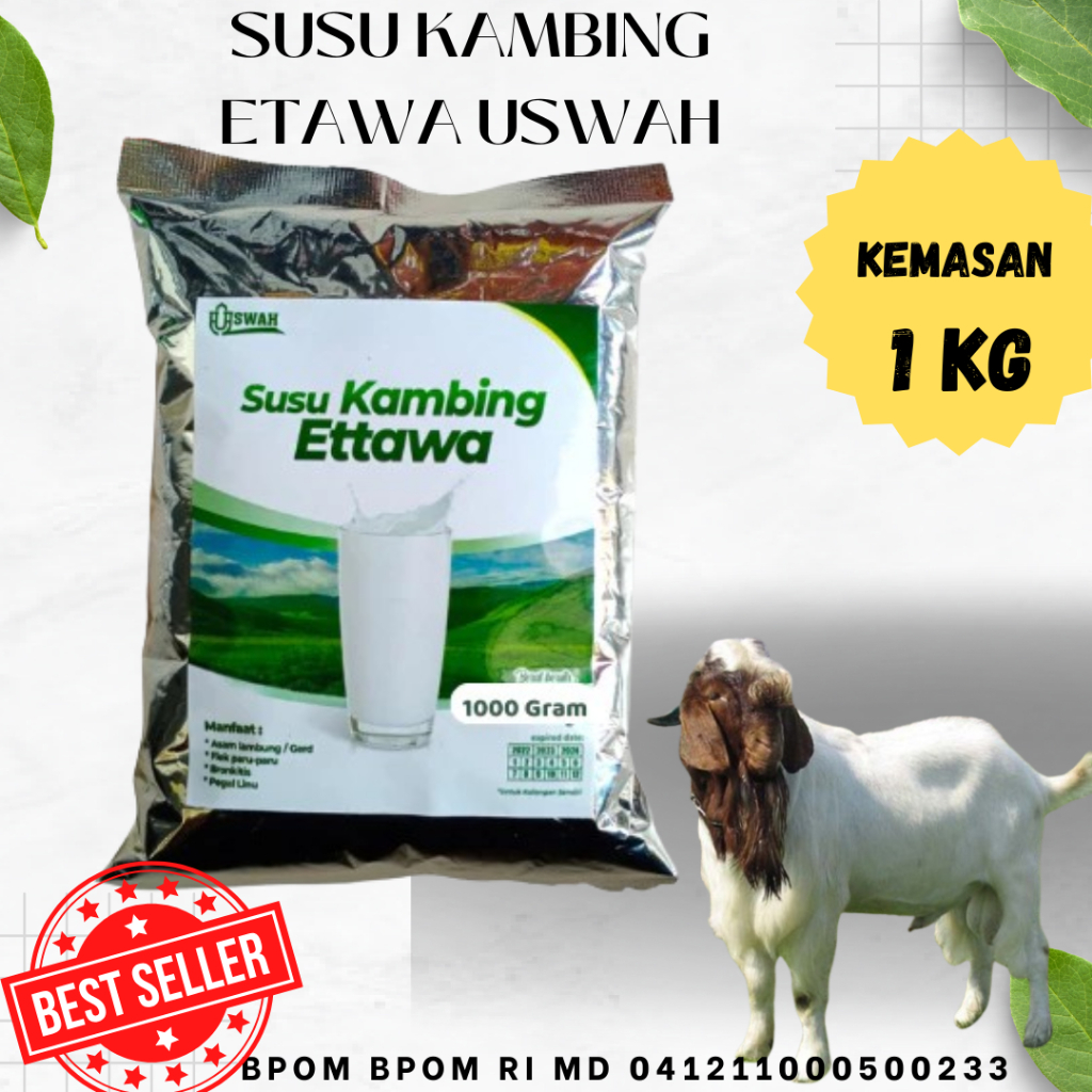 

Susu Kambing Etawa Kemasan 1kg Ekstra daun kelor