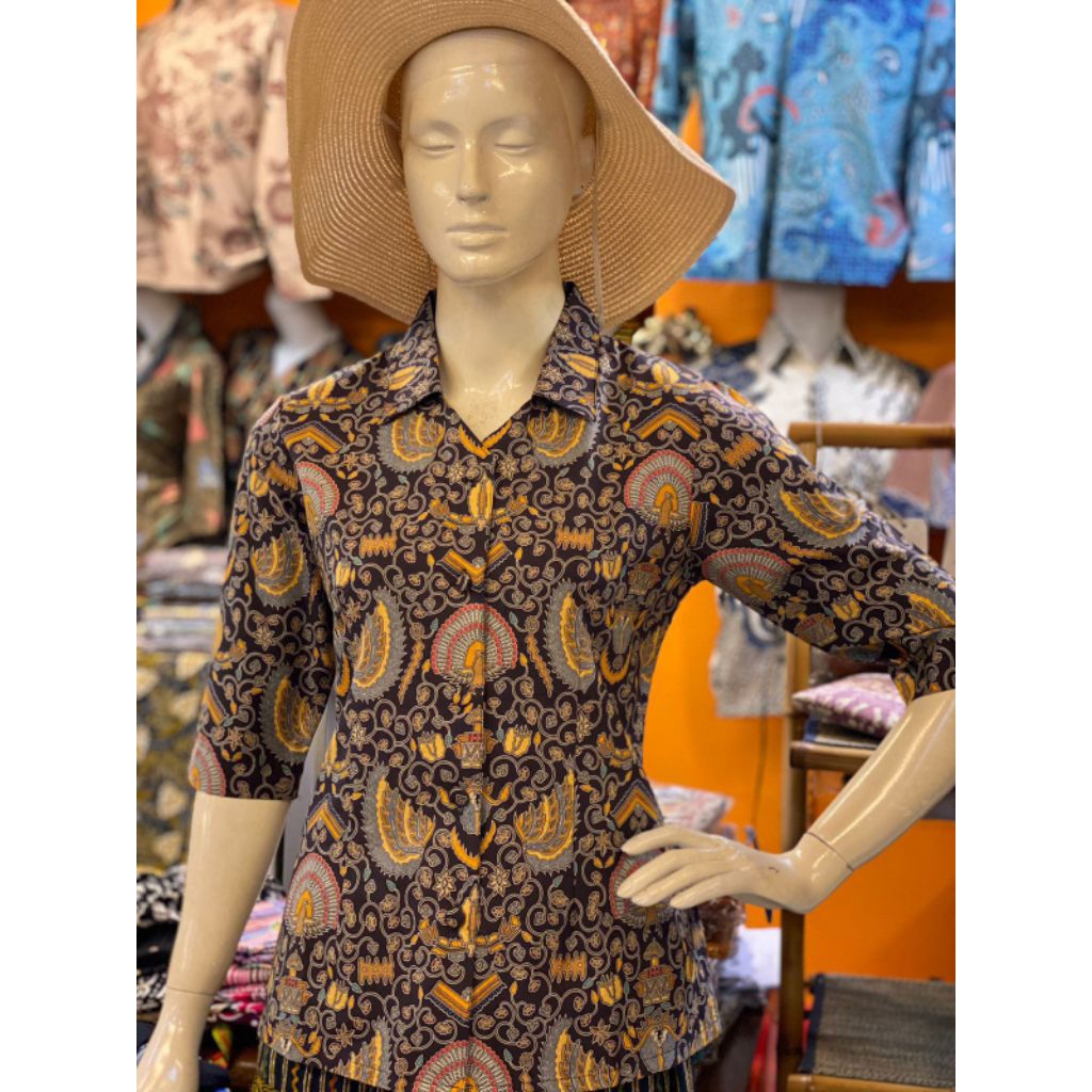 Bakul batik,Blouse batik wanita lengan 3/4