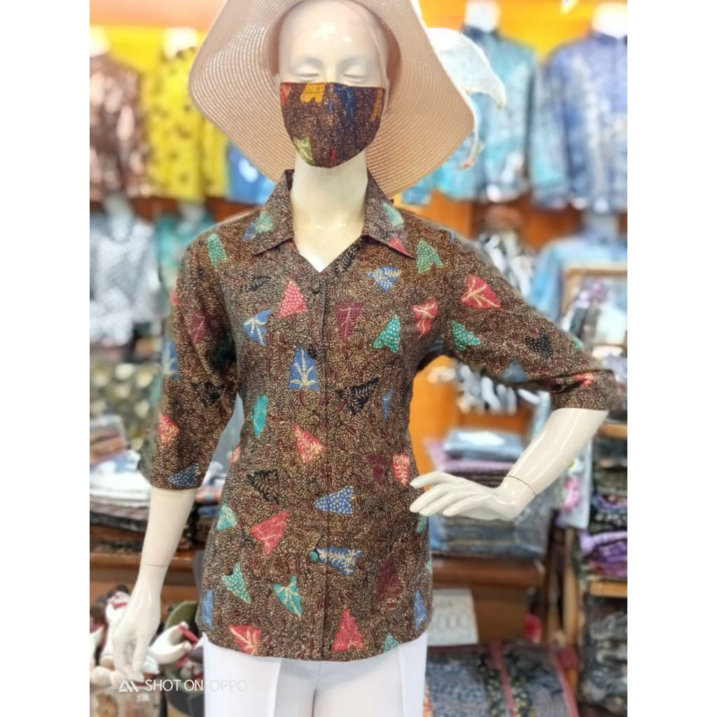 Bakul batik,Blouse batik wanita lengan 3/4