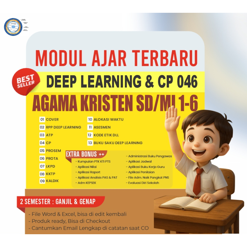

PERANGKAT MODUL AJAR DEEP LEARNING MEPEL AGAMA KRISTEN JENJANG SD KELAS 1,2,3,4,5,6