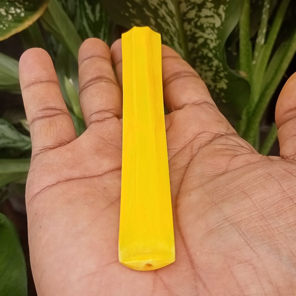 Doradoray_ Once Pipa Tulang Gajah Asli 12,5Cm Motif Segi